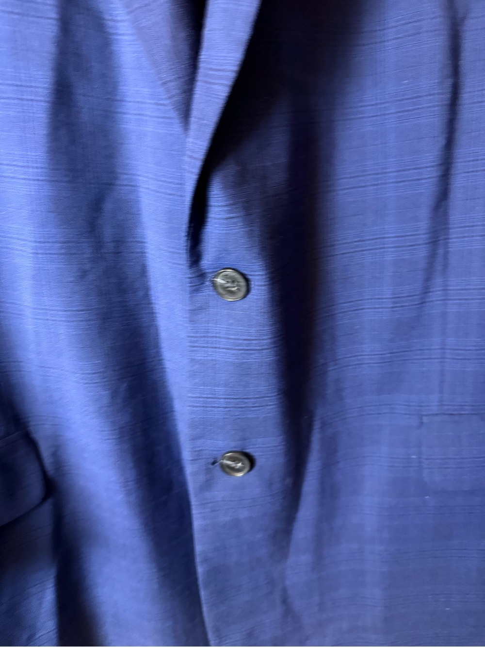 Men's Pattern Royal Blue Two-Piece Suit Jacket & Trousers - Picture 6 of 16